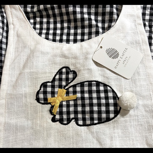 Ladies Easter Apron One Size Fits Most 100% Cotton New With Tags 2 Side Pockets - Picture 4 of 7